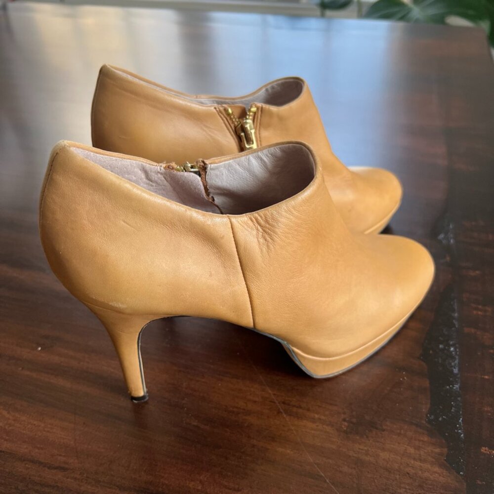 Vince Camuto Leather Platform Stiletto Ankle Bootie